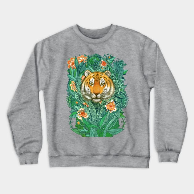 Tiger Tangle in Color Crewneck Sweatshirt by micklyn
